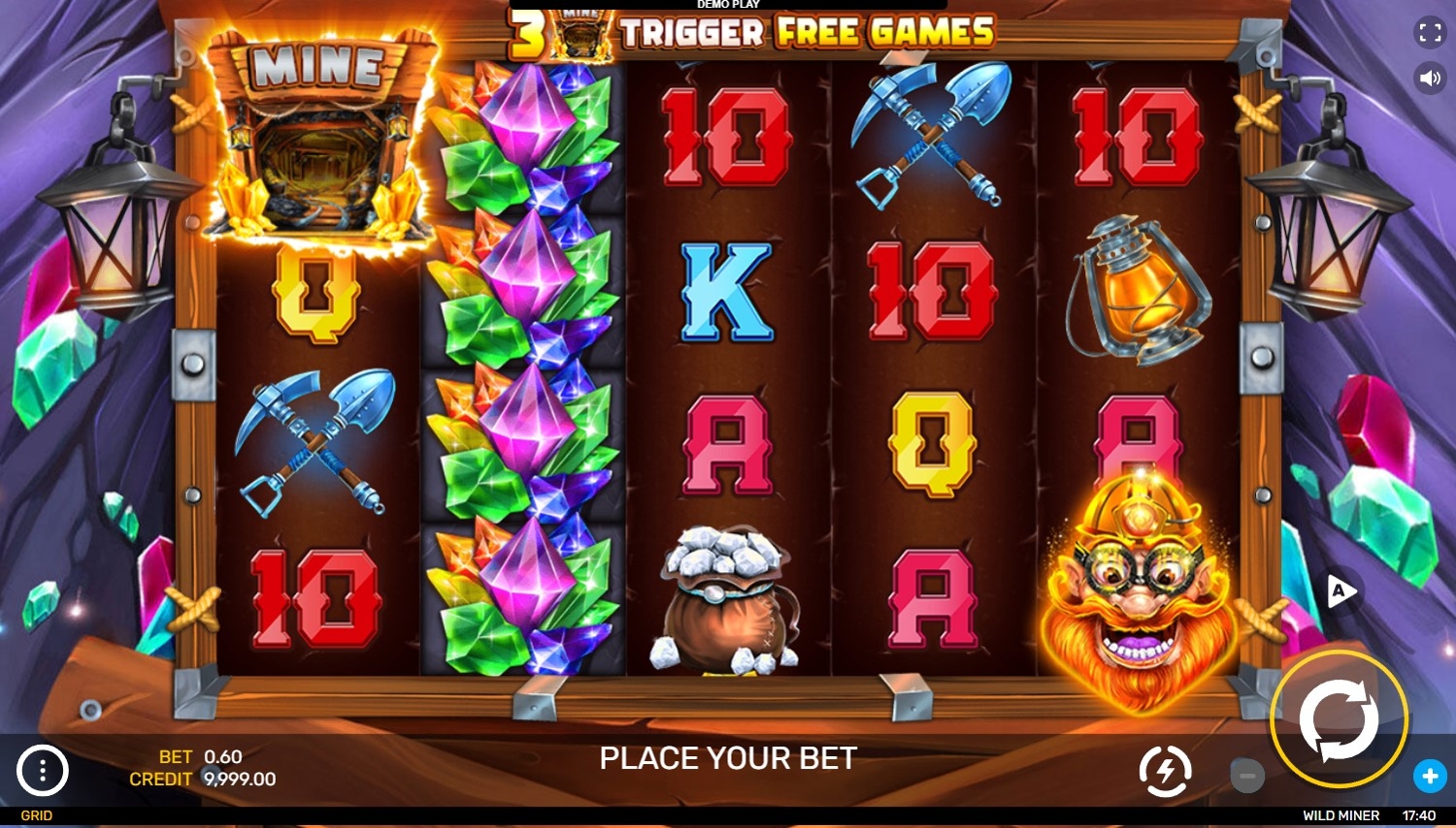 Wild Miner Slot Gameplay