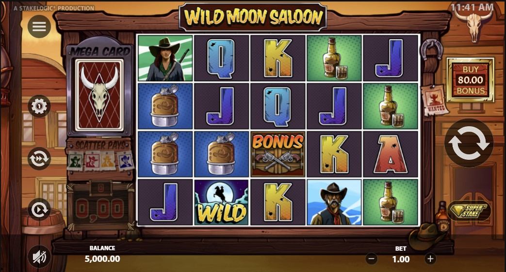 Wild Moon Saloon Slot Gameplay