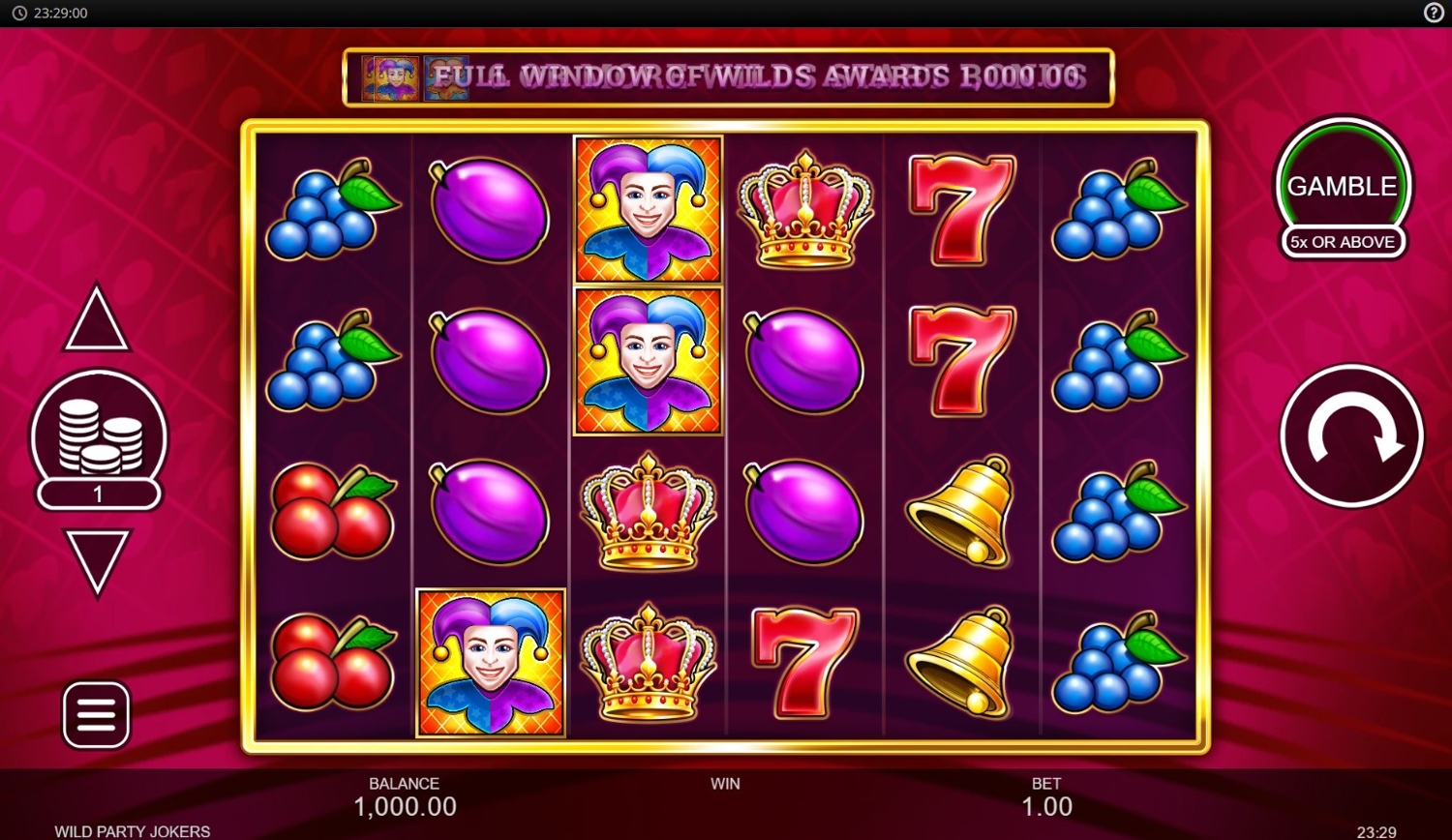 Wild Party Jokers Slot Gameplay