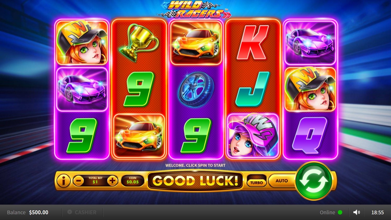 Wild Racers Slot Gameplay