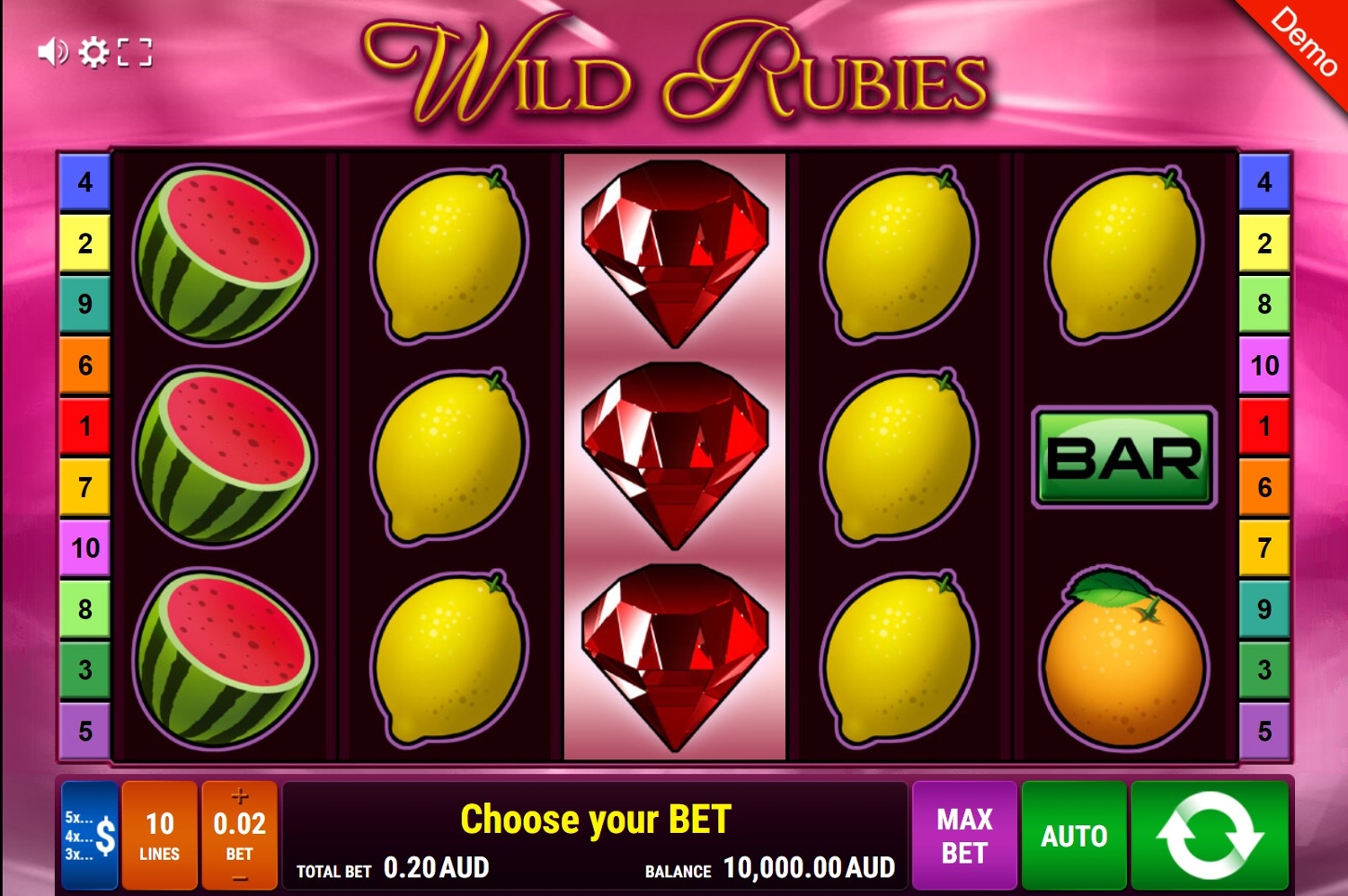 Wild Rubies Slot Gameplay