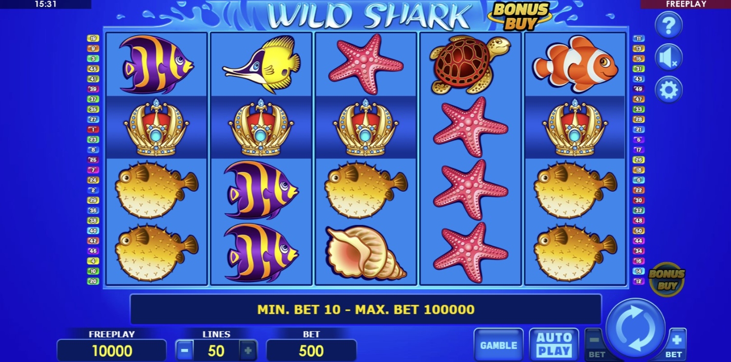 Wild Shark Bonus Slot Gameplay