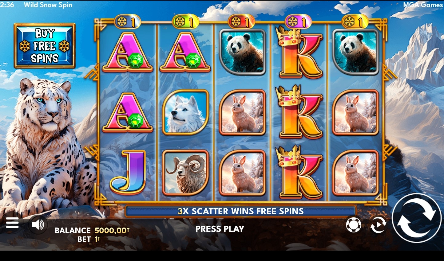 Wild Snow Spin Slot Gameplay