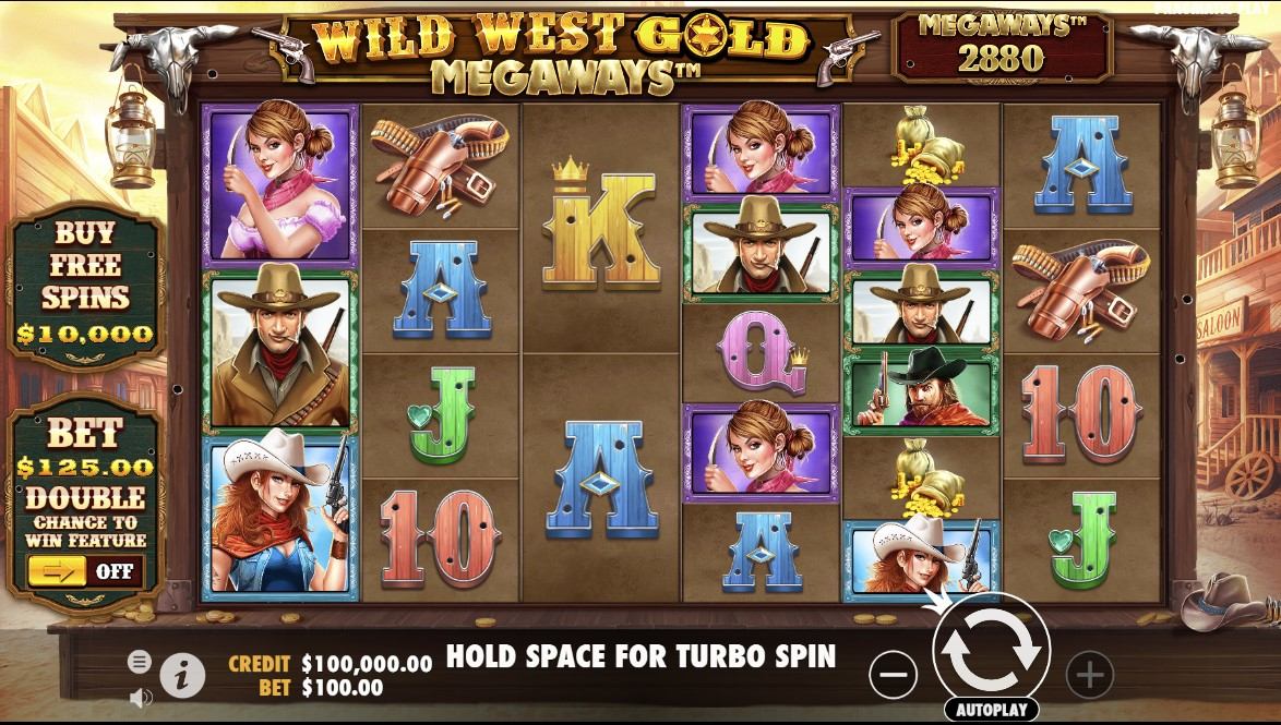 Wild West Gold Megaways Slot Gameplay