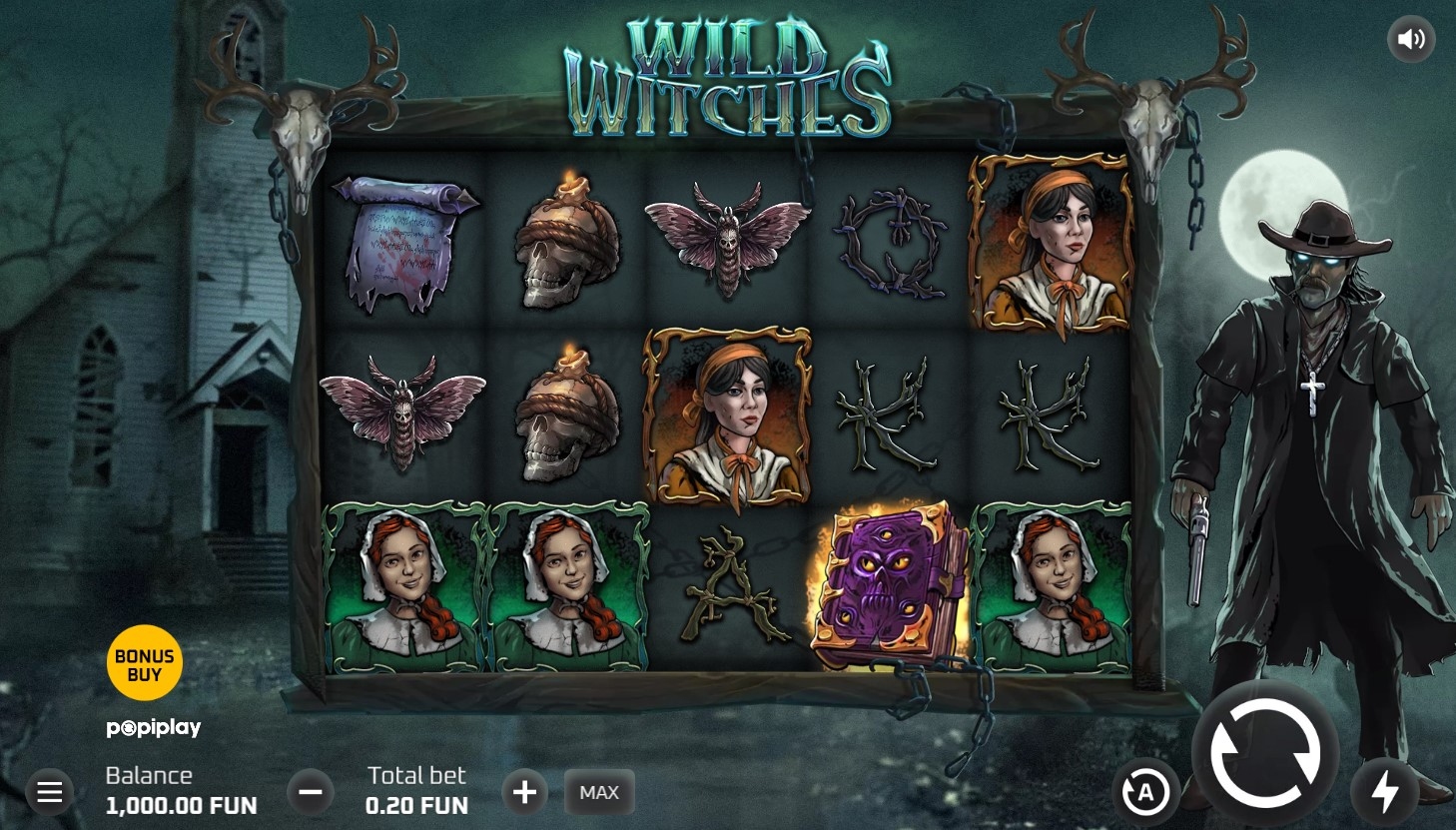 Wild Witches (Popiplay) Slot Gameplay