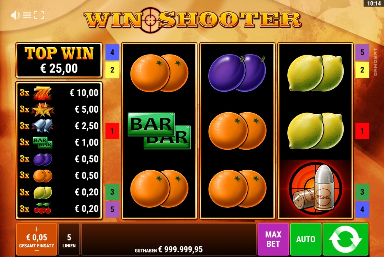 Win Shooter Slot Gameplay
