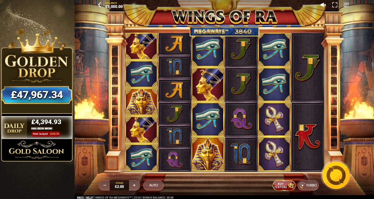 Wings of Ra Megaways Slot Gameplay