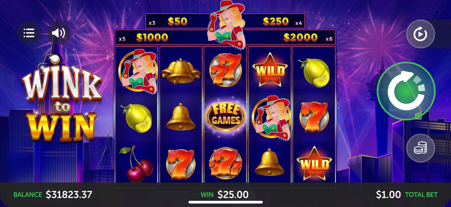 Wink to Win Slot Gameplay