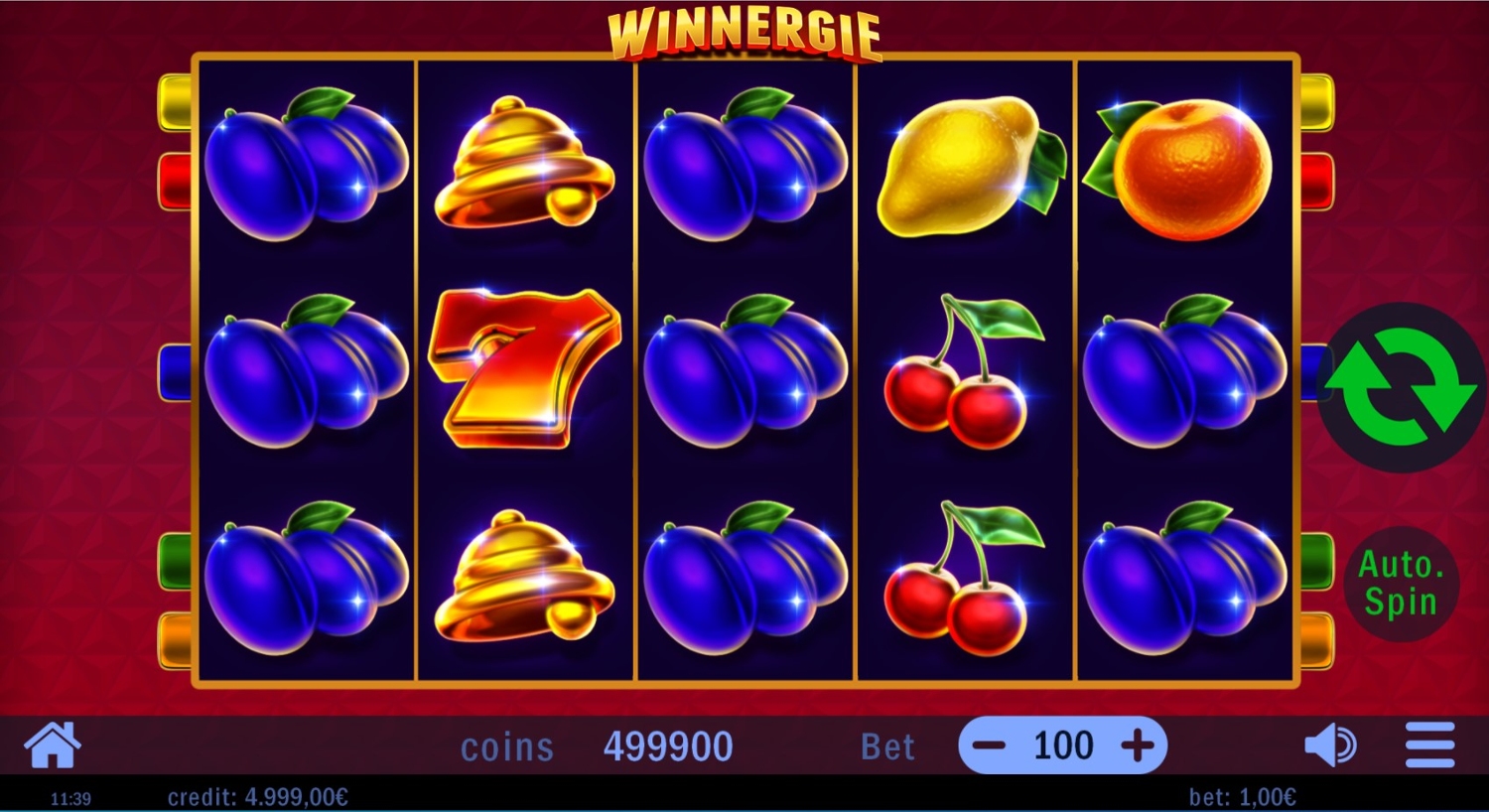 Winnergie Slot Gameplay