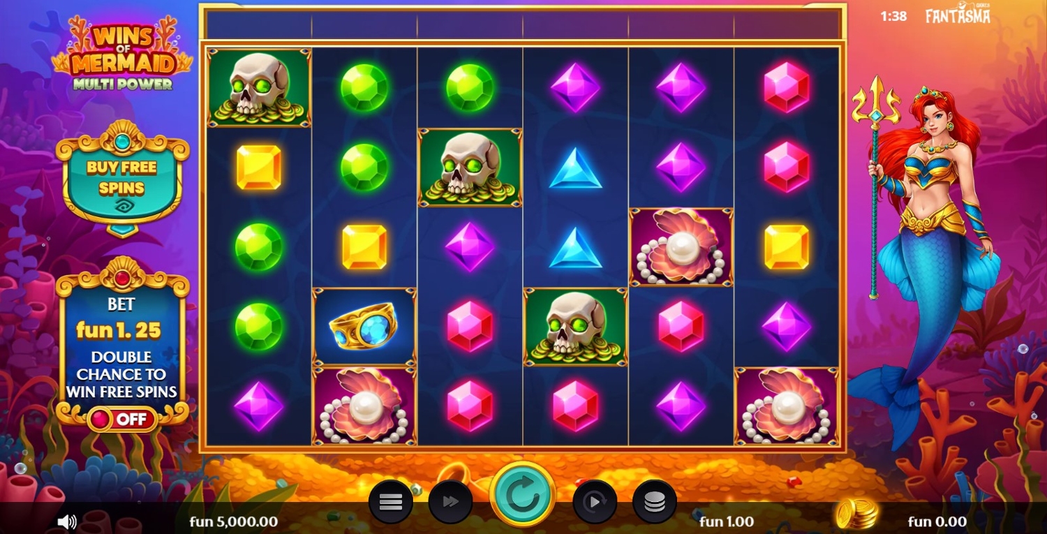 Wins of Mermaid Multipower Slot Gameplay