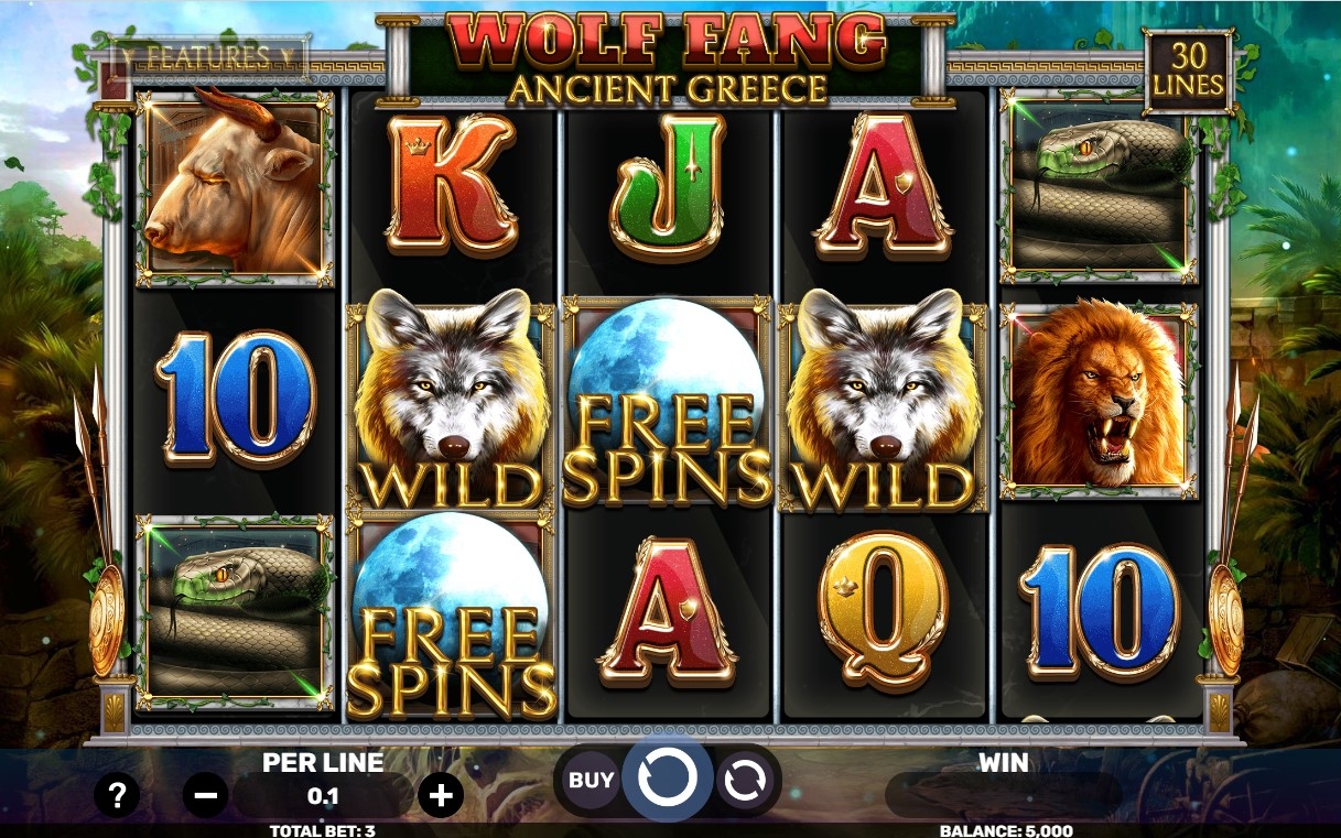 Wolf Fang - Ancient Greece Slot Gameplay