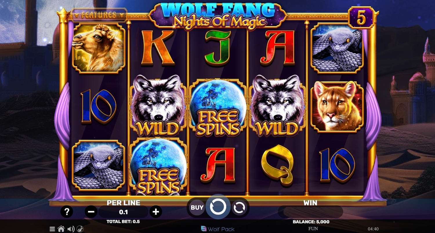 Wolf Fang - Nights of Magic Slot Gameplay