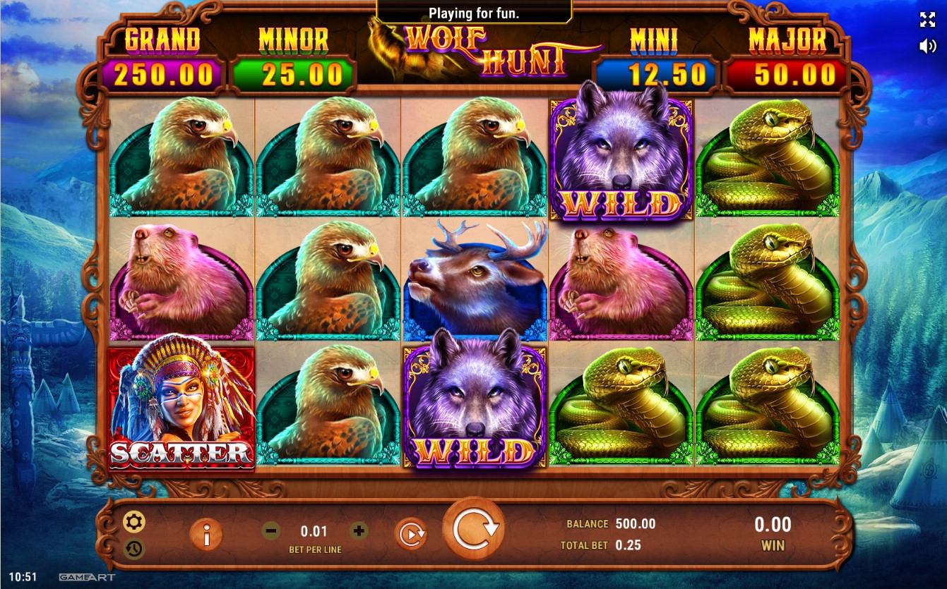 Wolf Huni Slot Gameplay