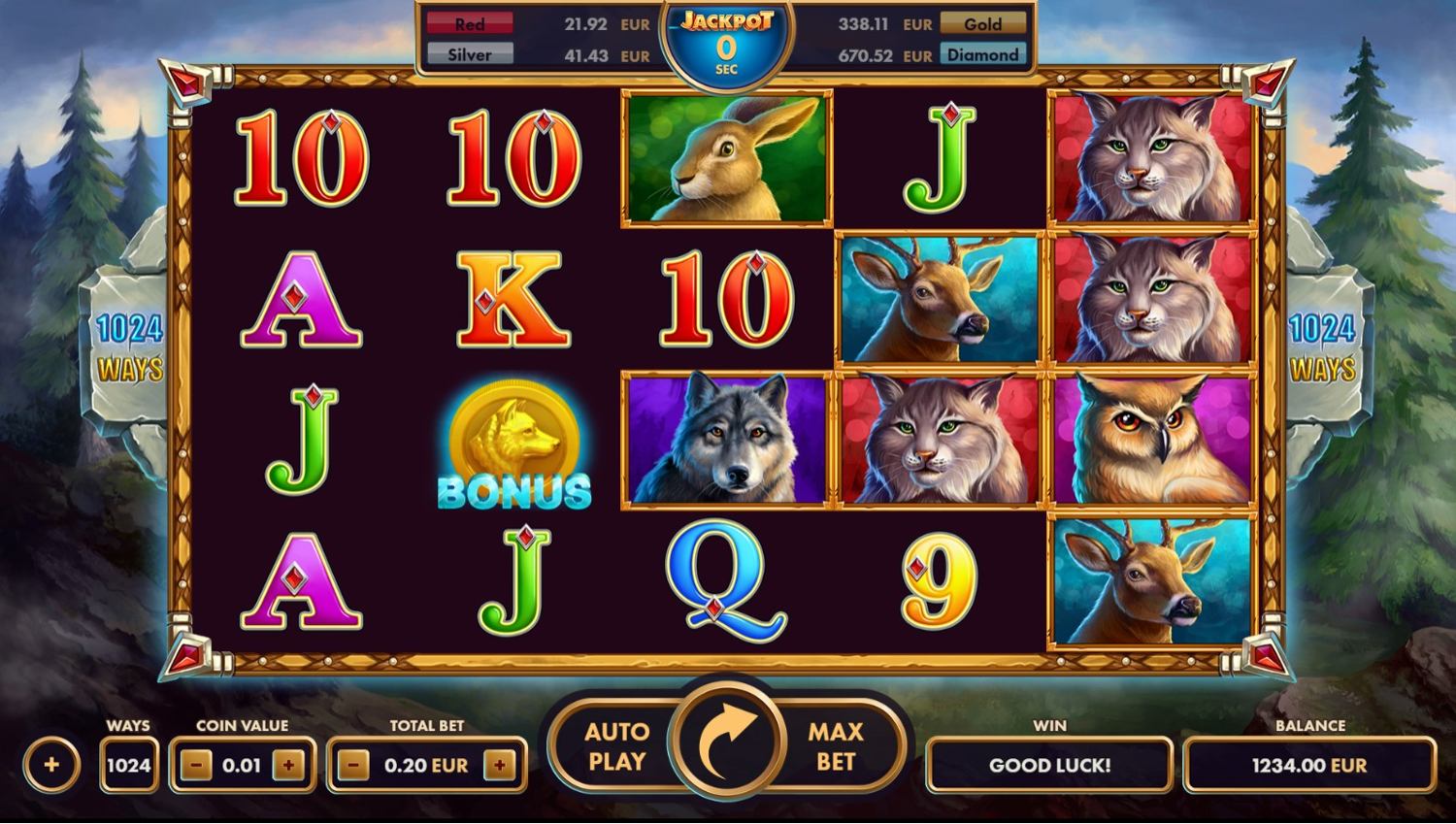 Wolf Reels Slot Gameplay