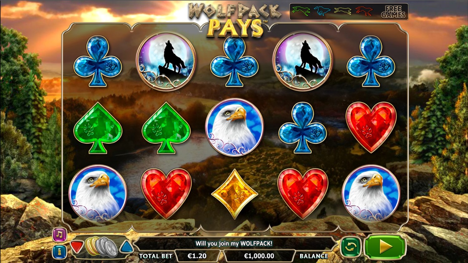 Wolfpack Pays Slot Gameplay