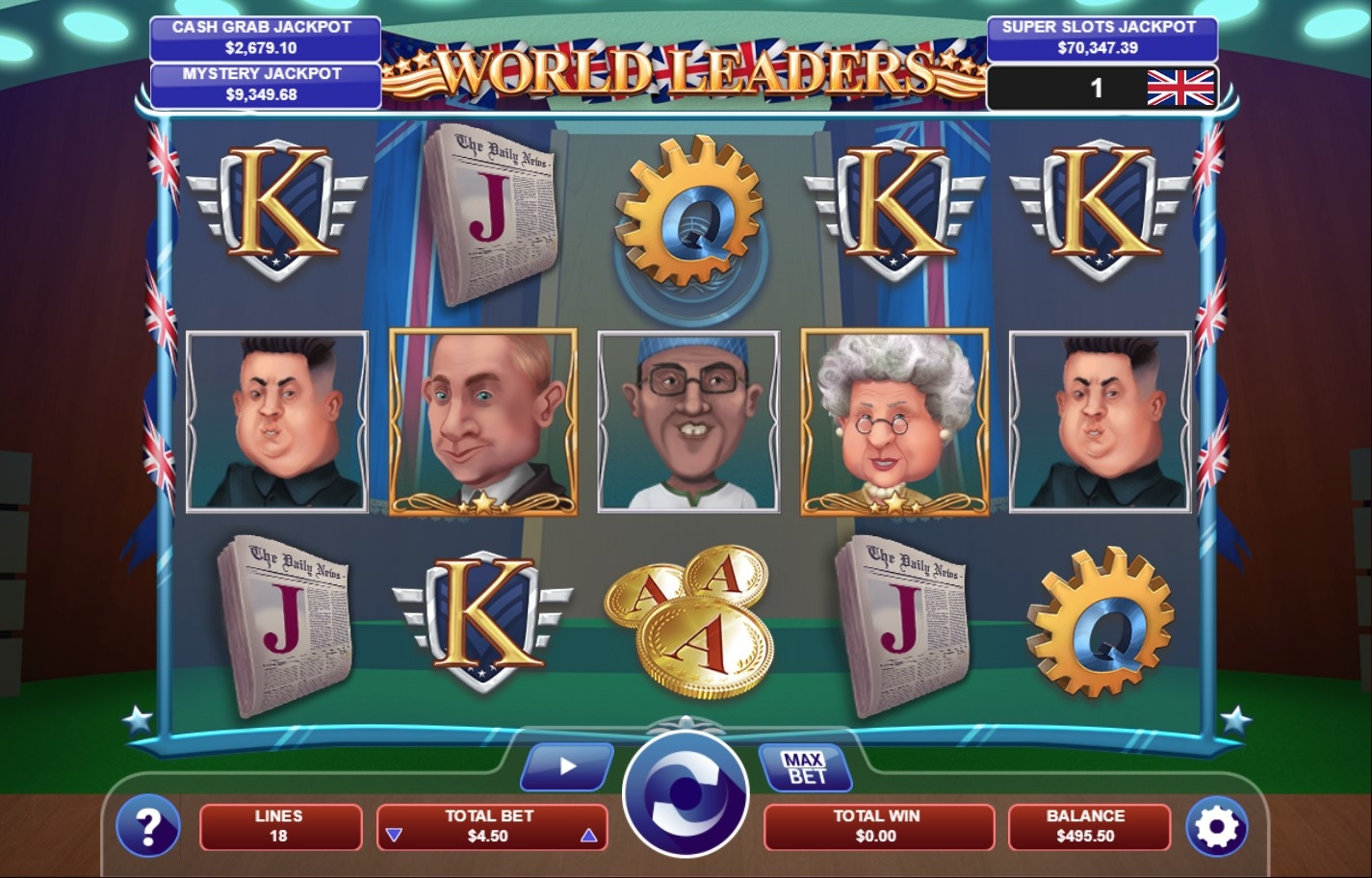 World Leaders Slot Gameplay