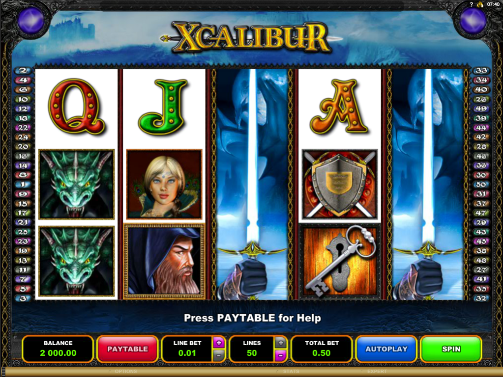 Xcalibur Slot Gameplay
