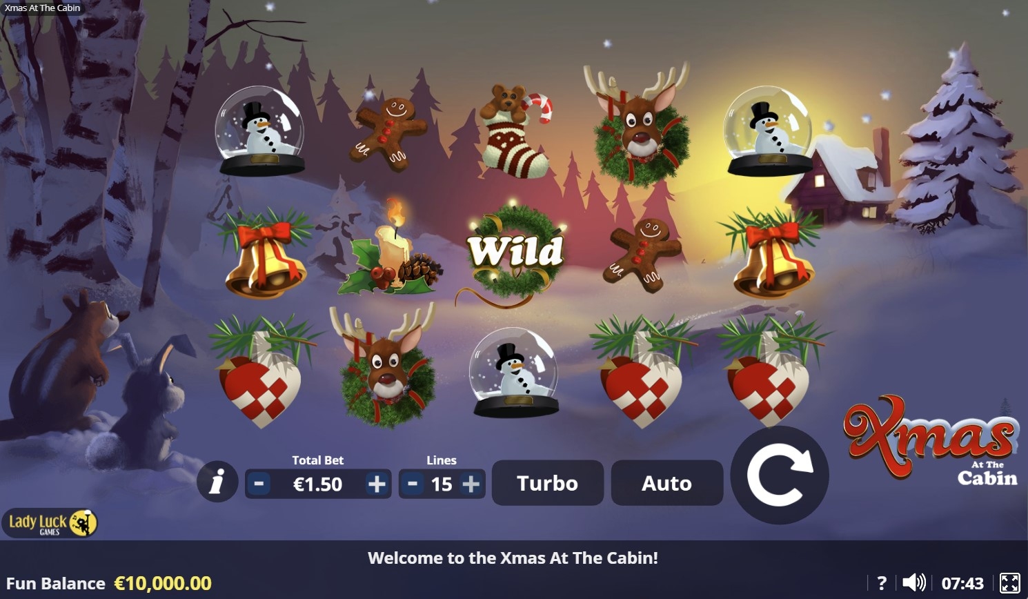 Xmas At the Cabin Slot Gameplay