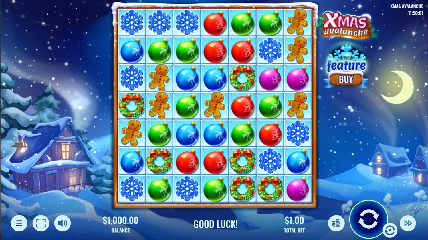 Xmas Avalanche Slot Gameplay