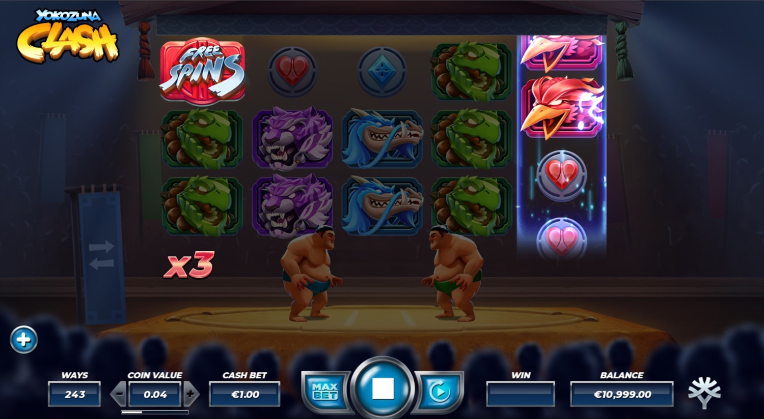 Yokozuna Clash Slot Gameplay