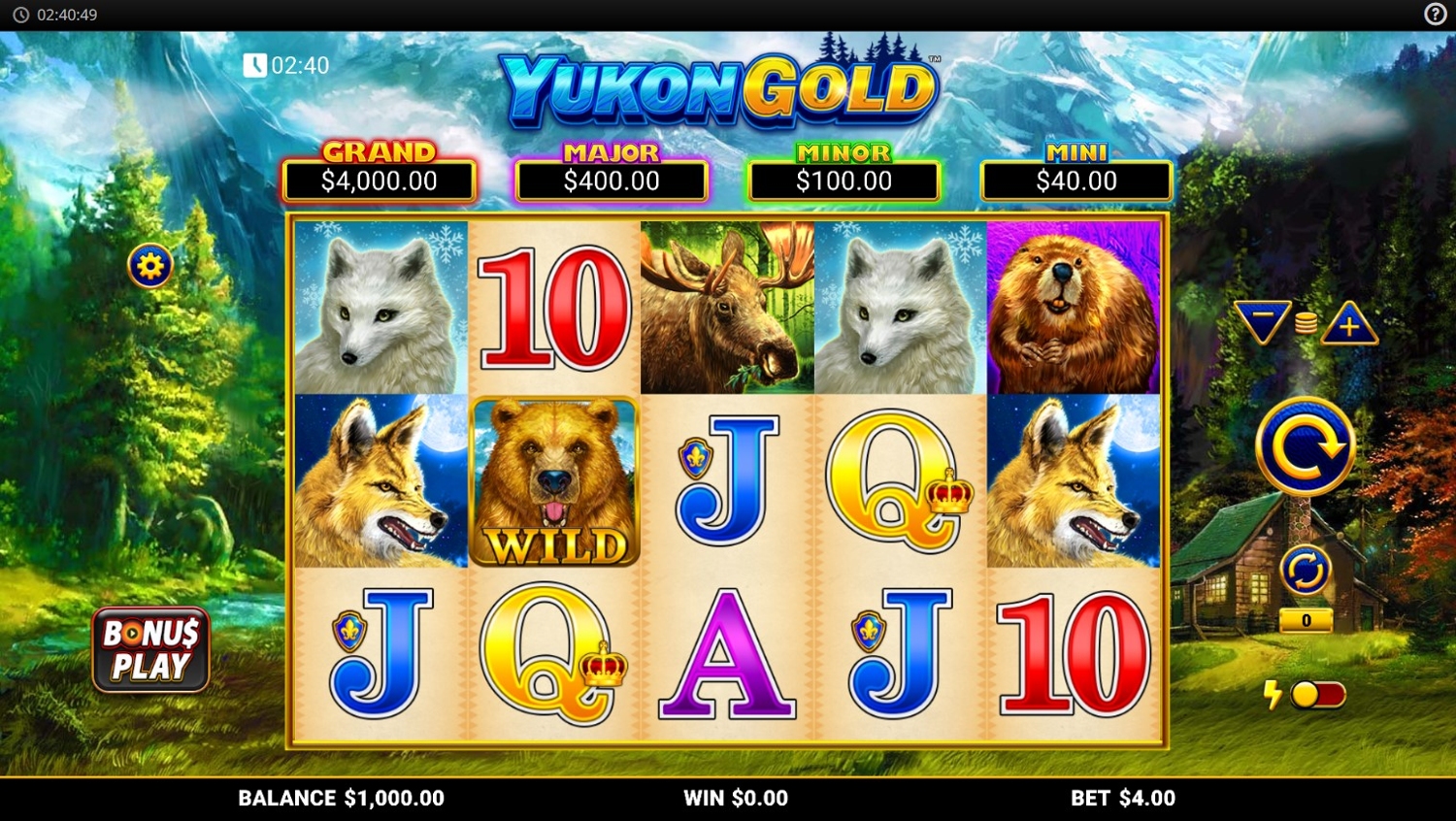 Yukon Gold Slot Gameplay