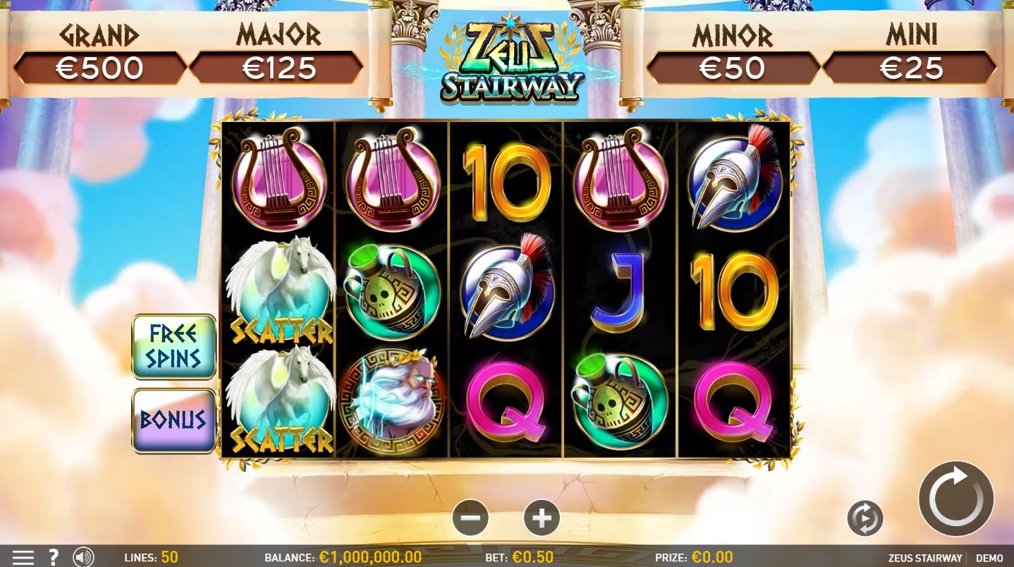 Zeus Stairway Slot Gameplay