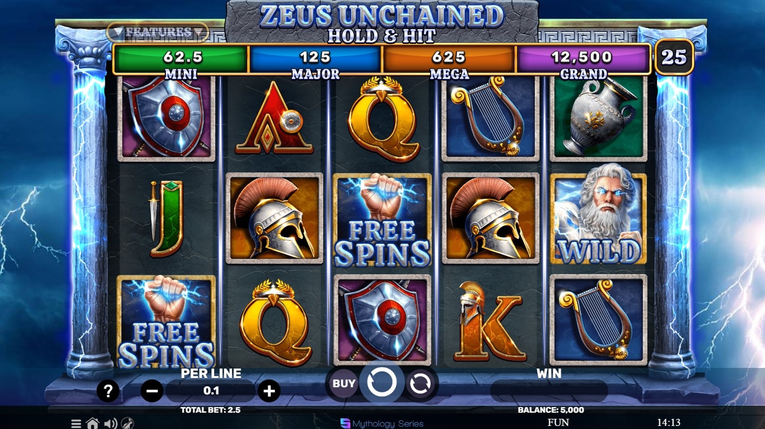 Zeus Unchained - Hold & Hit Slot Gameplay