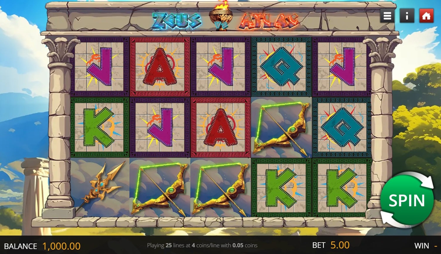 Zeus vs Atlas Slot Gameplay