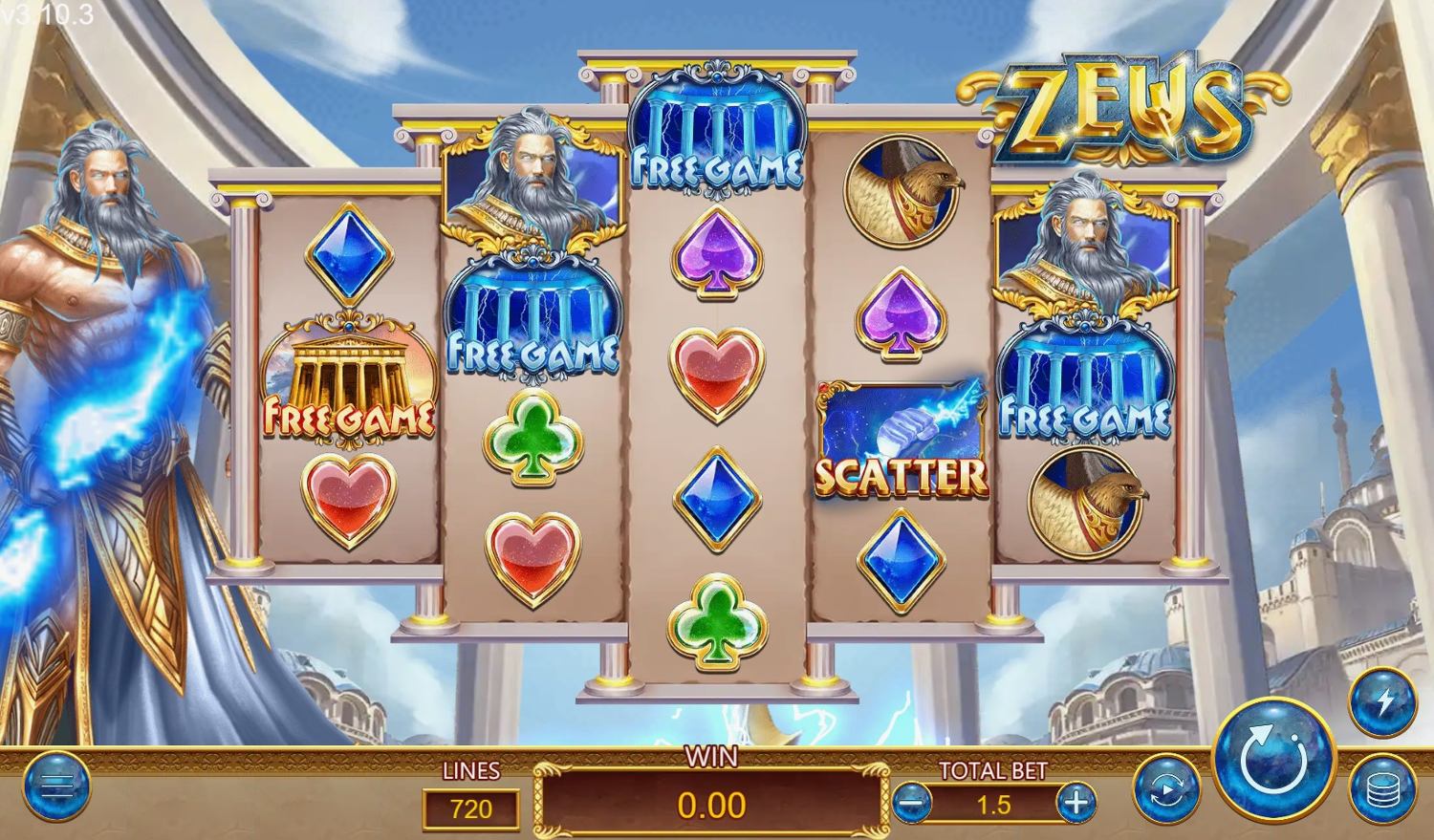 Zeus Slot Gameplay