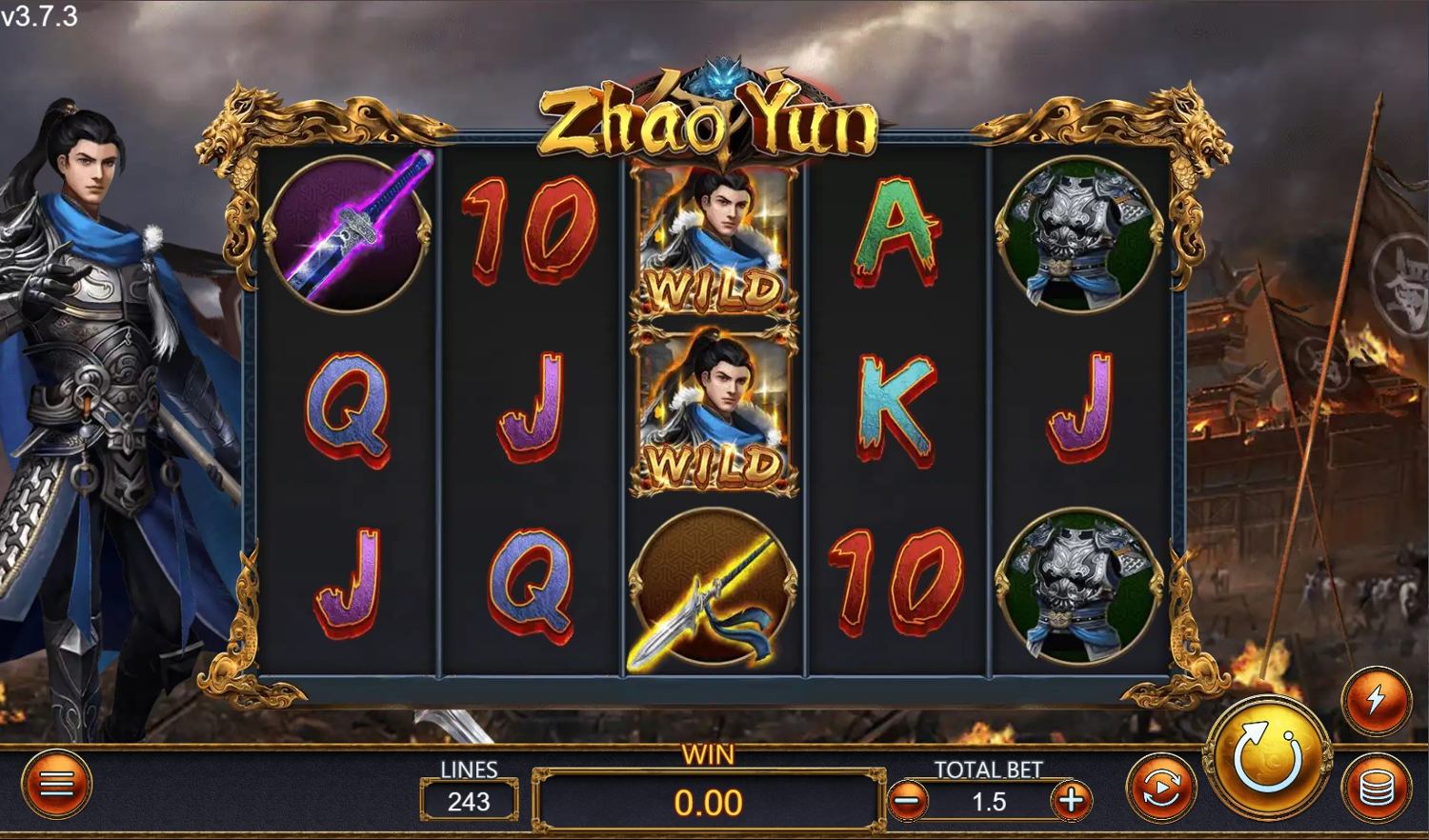 Zhao Yun Slot Gameplay
