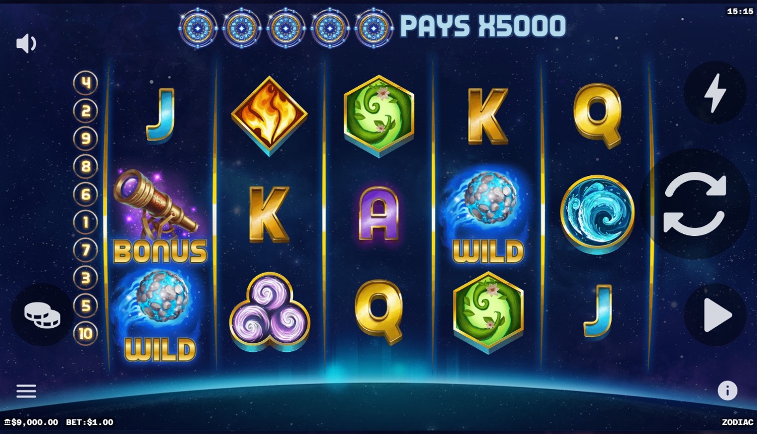 Zodiac (Gamevy) Slot Gameplay