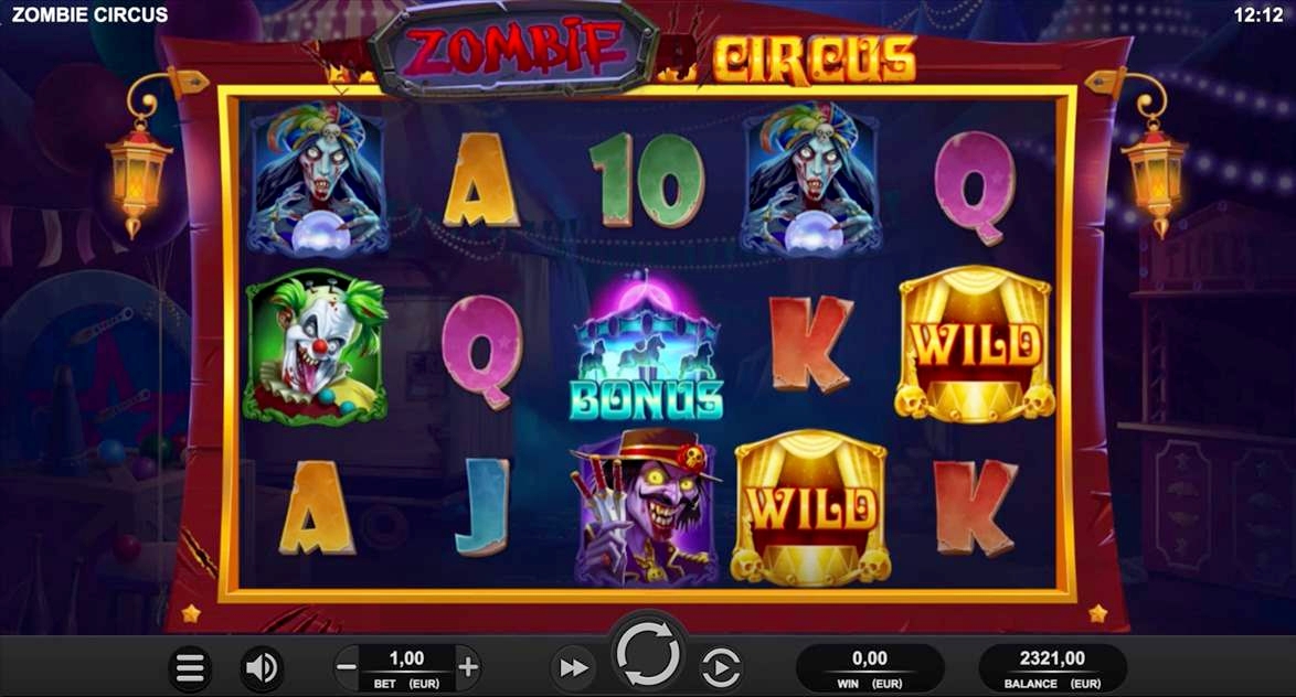 Zombie Circus Slot Gameplay