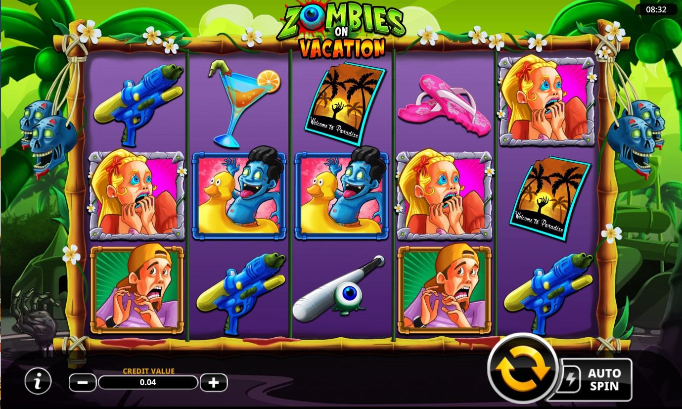 Zombies on Vacation Slot Gameplay