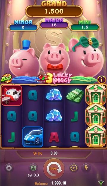 3 Lucky Piggy Slot Gameplay