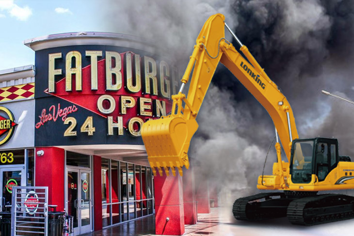 Gindi Capital has demolished a modest shopping center and food court on the Strip, making way for a new development project