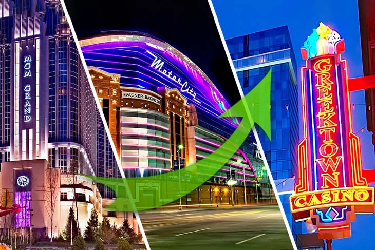 In July, the total revenue of Detroit's casinos exceeded $106 million