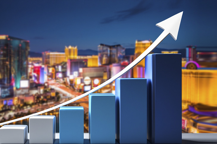 Revenues from gambling in New Jersey have surged sharply, driven by the rise of online casinos