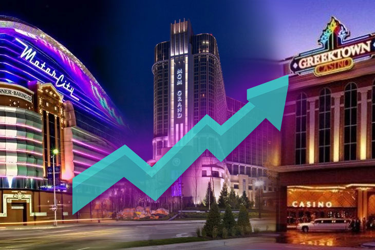 The total revenue of Detroit's three casinos exceeded $105 million in May