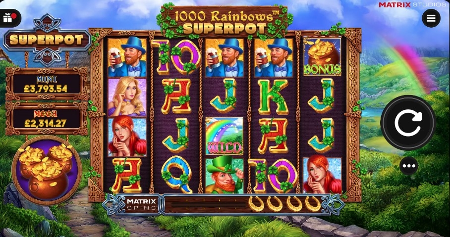 1000 Rainbows Superpot Gameplay Image