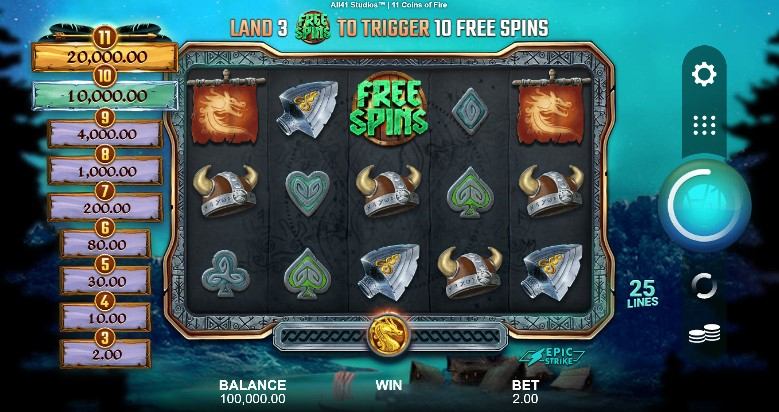 11 Coins of Fire Gameplay Image