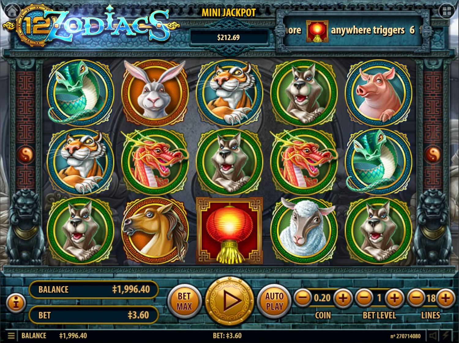 12 Zodiacs Gameplay Image