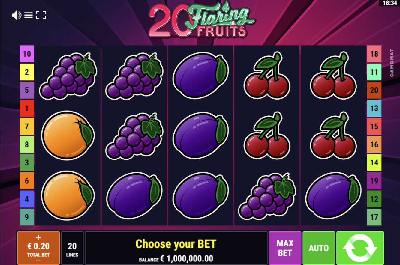 20 Flaring Fruits Gameplay Image