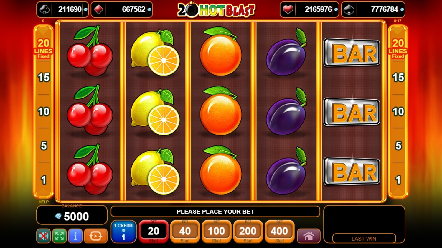 20 Hot Blast Gameplay Image