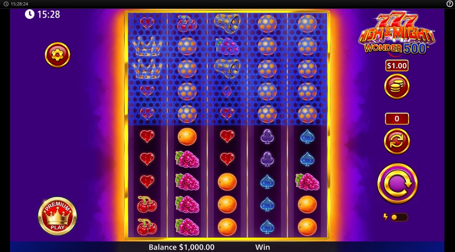 777 High and Mighty Wonder Gameplay Image