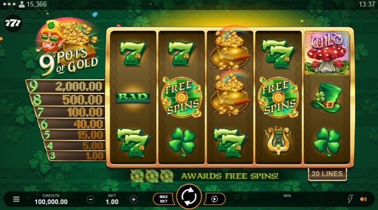 9 Pots of Gold Gameplay Image