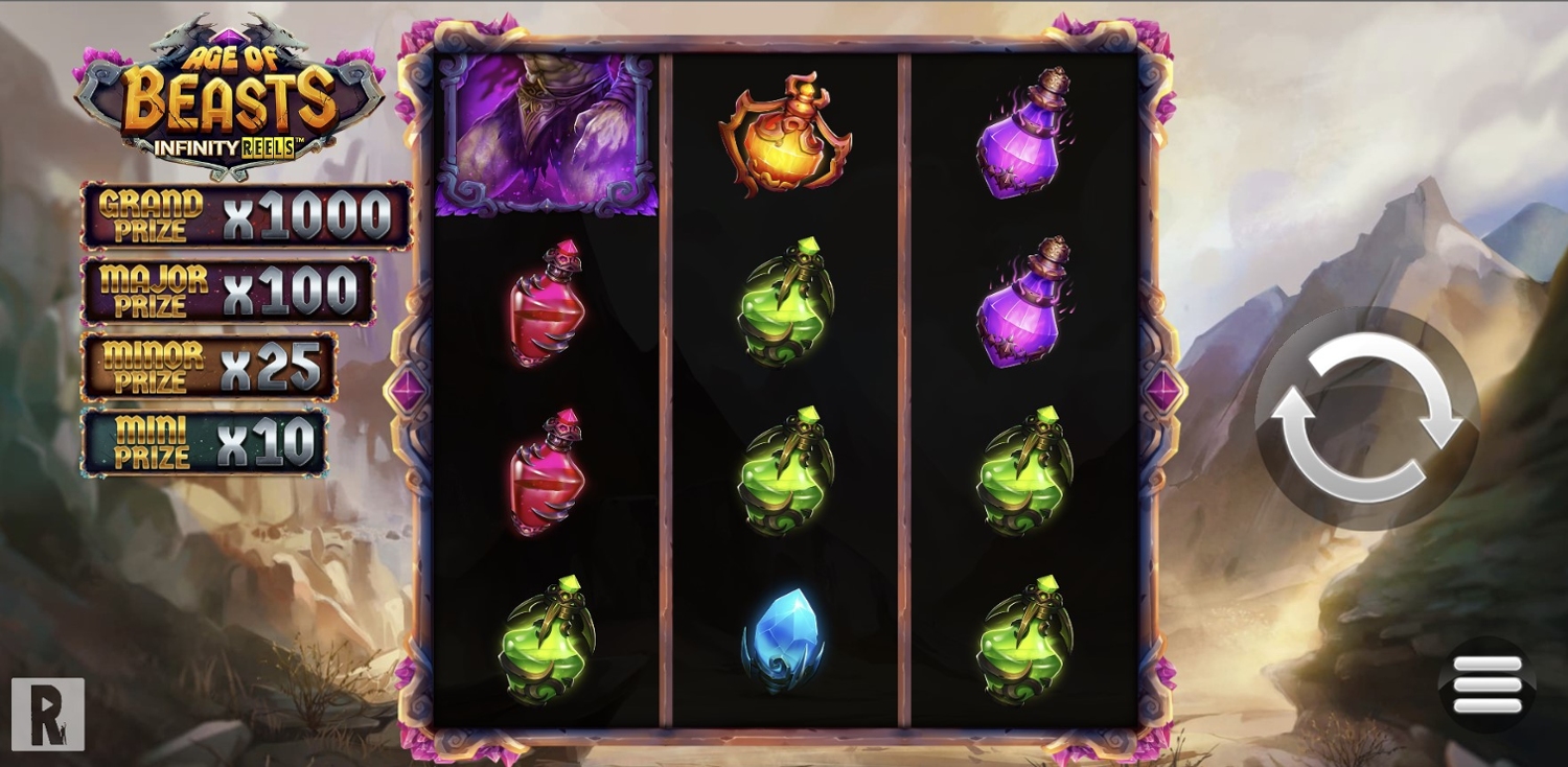 Age of Beasts Infinity Reels Gameplay Image