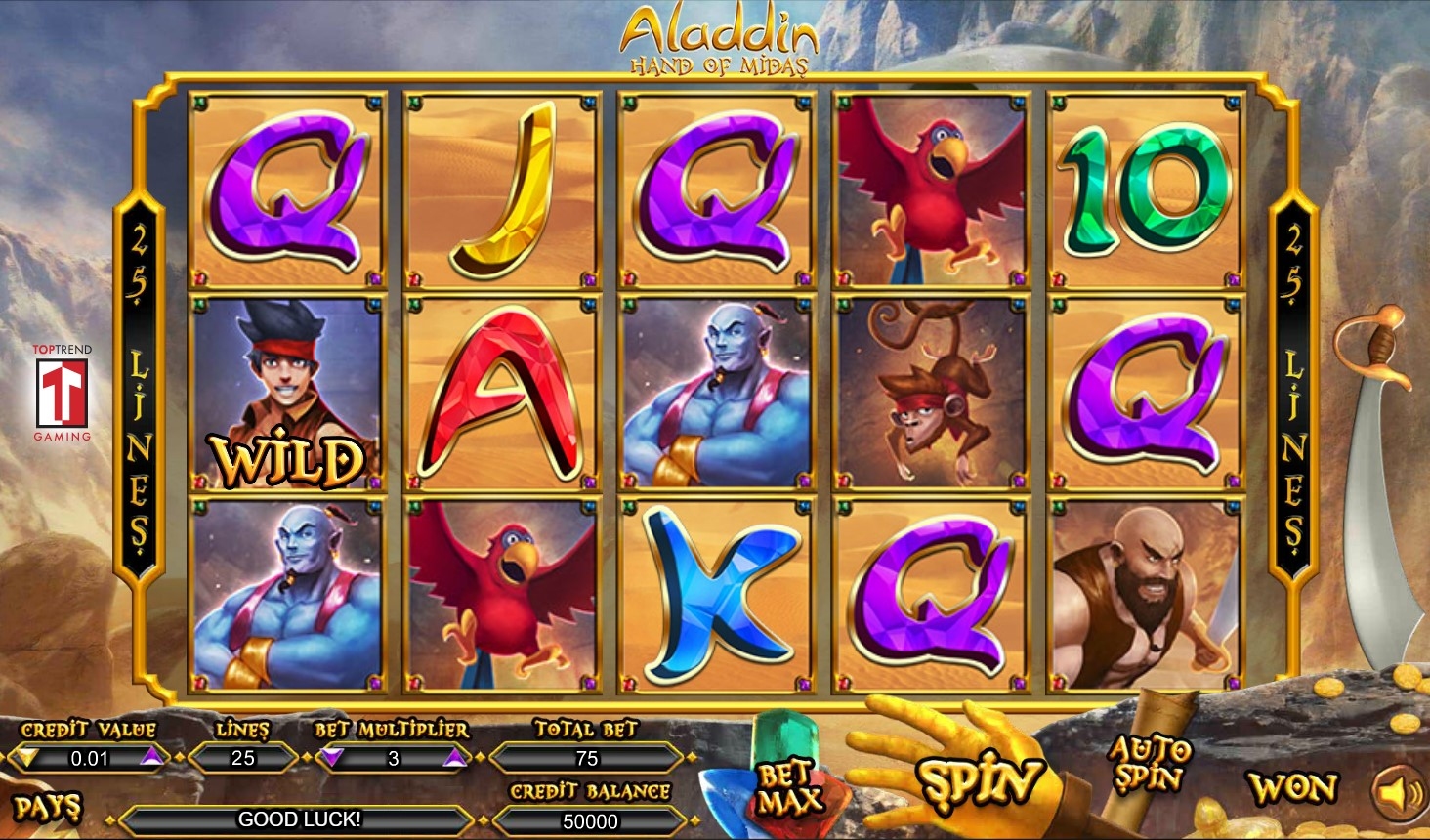 Aladdin Hand of Midas Gameplay Image