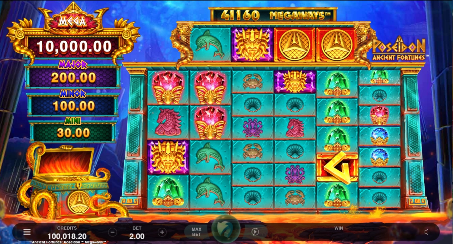 Ancient Fortunes Poseidon Megaways Gameplay Image
