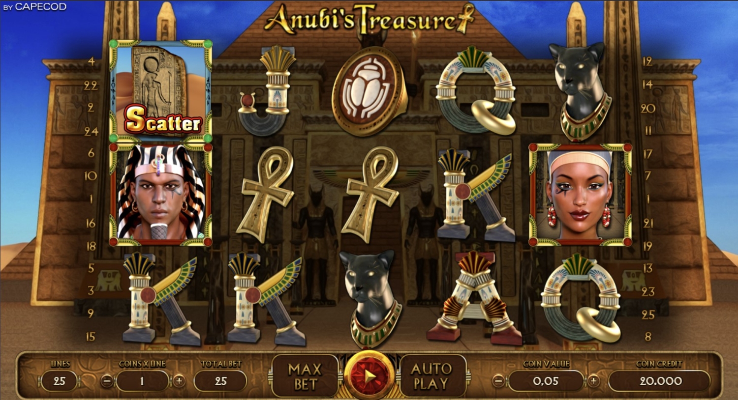 Anubi’s Treasure Gameplay Image