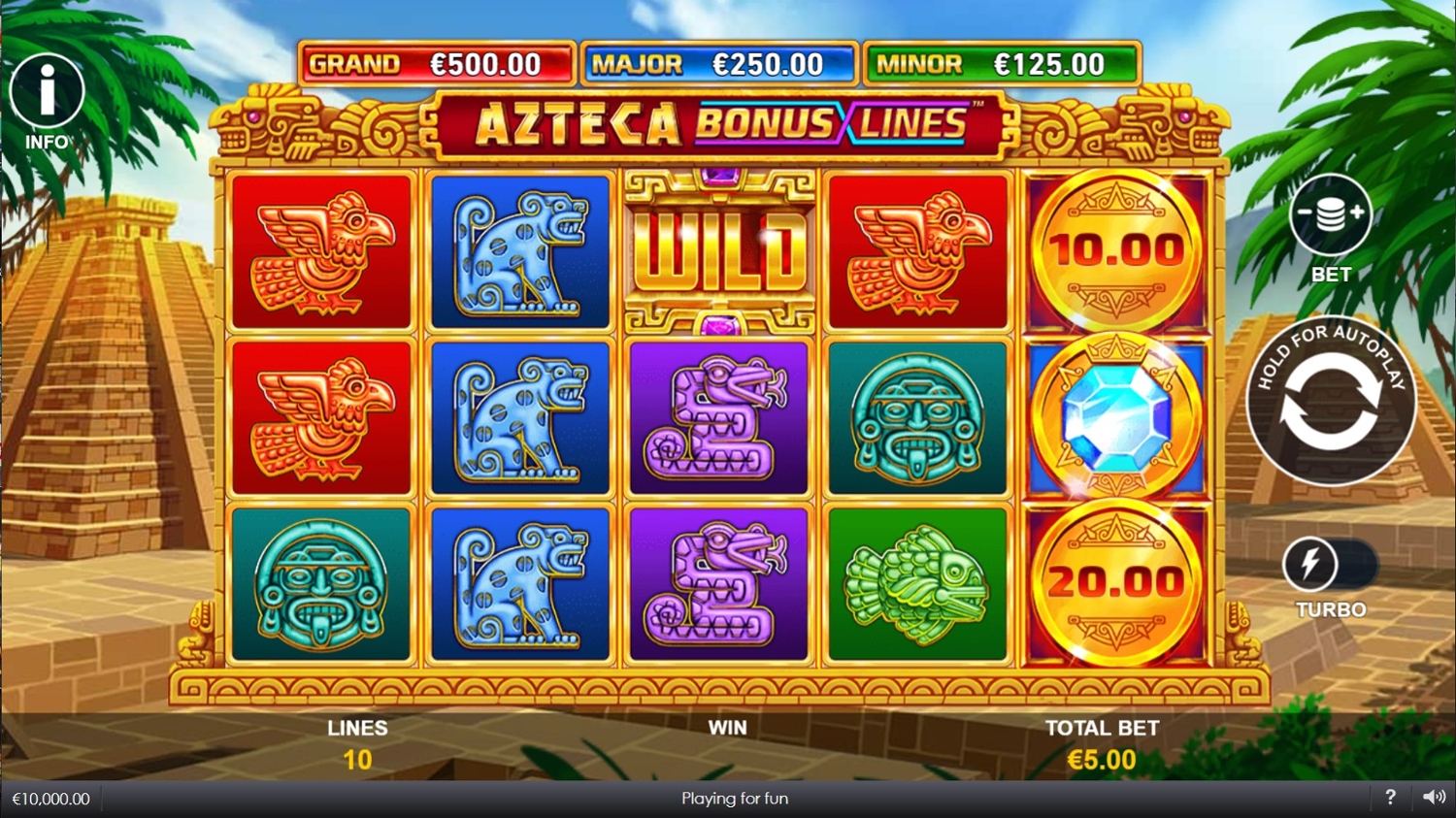 Azteca Bonus Lines Gameplay Image